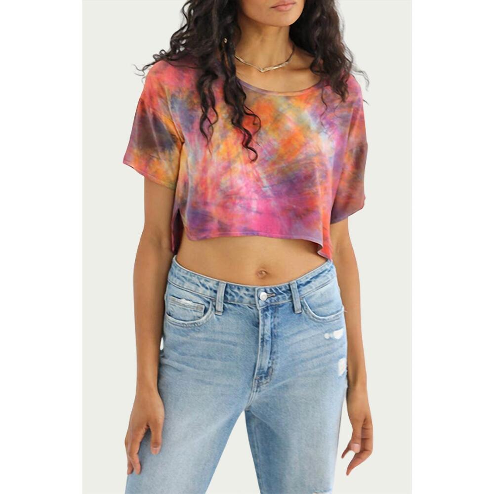 NEW HALEY SOLAR tie-dyed silk t-shirt in multi